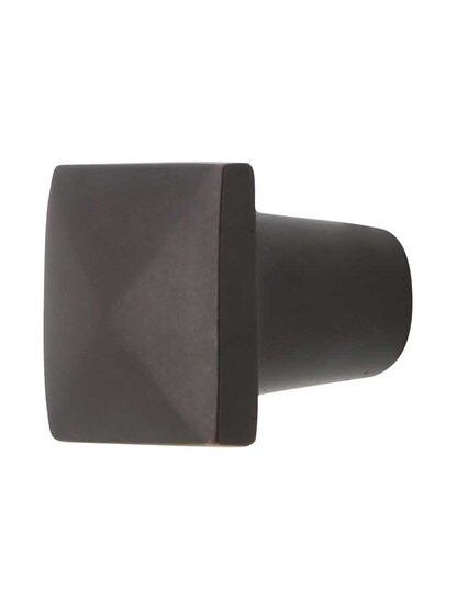 Aspen Knob - 3/4 inch Square in Medium Bronze.